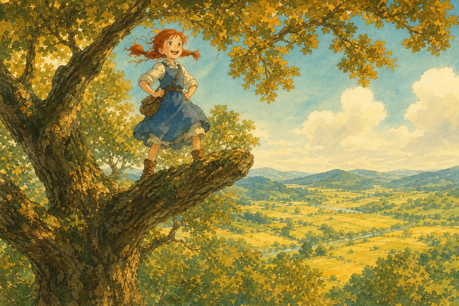 The Girl Who Climbed the Tallest Tree illustration