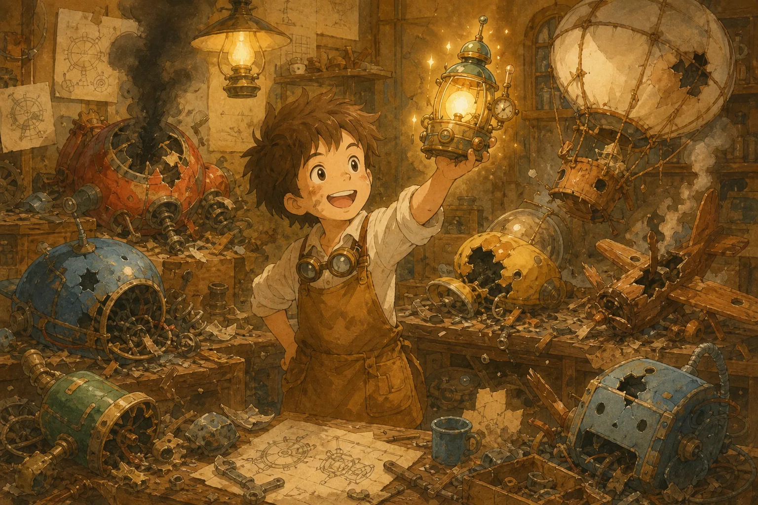 The Little Inventor Who Failed Seven Times illustration